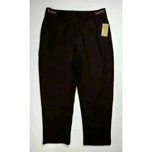 MICHAEL Michael Kors Pants - NEW! MICHAEL Michael Kors Women's L Chain-Detail Wide-Leg Pants NWT $110